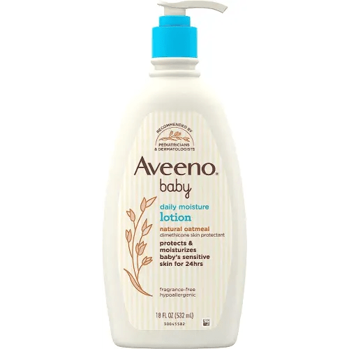 Aveeno Baby Daily Moisture Lotion for Delicate Skin with Natural Colloidal  Oatmeal Dimethicone Hypoallergenic Fragrance Phthalate ParabenFree 8 oz 1  Count