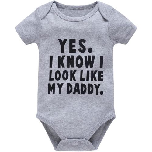 Viuluti Dad's Little Dude Baby Bodysuit Cotton Unisex Boys Girls Newborn Romper Outfit Infant Baby Bodysuit Clothes