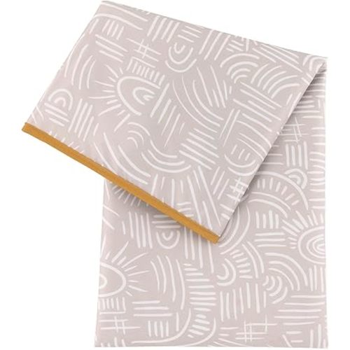 Bumkins Baby Splat Mat for Under High Chair, Babies Toddlers Eating Mess Mat, Waterproof Reusable Cloth for Arts and Crafts, Playtime for Kids, Floors or Tables, Fabric 42inx42in, Charcoal Check