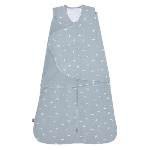 HALO 100% Cotton Sleepsack Swaddle, 3-Way Adjustable Wearable Blanket, TOG 1.5, Birds, Small, 3-6 Months