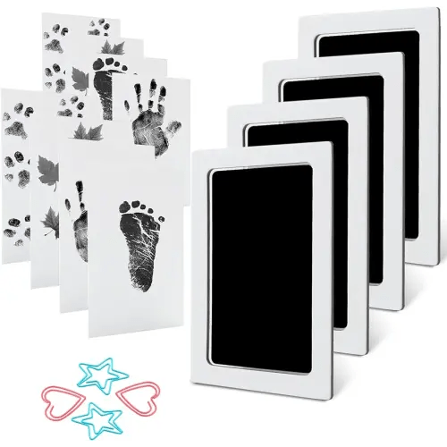 MengNi Baby Footprint and Handprint Ink Pad Kits Pet Paw Print Ink Kits 4 Packs Medium Size