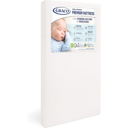 Graco Premium Foam Crib and Toddler Mattress - White