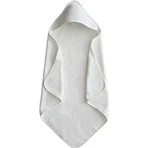 mushie Baby Hooded Towel | Organic Cotton (Pearl)