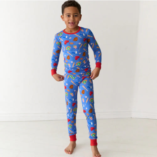 Blue All Stars Two-Piece Pajama Set - Little Sleepies