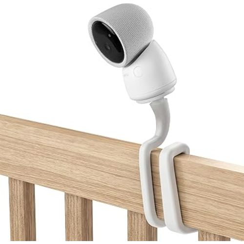 Flexible Twist Mount for Arenti Baby Monitor,No Tools or Wall Damage Required (White)