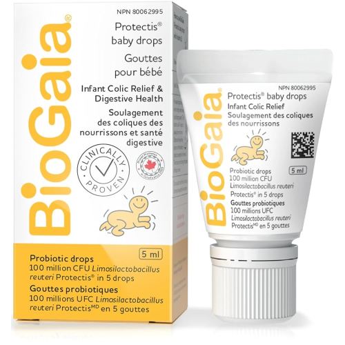 BioGaia Probiotic Baby Drops 5mL (125 Drops) for infant colic relief, newborns and babies