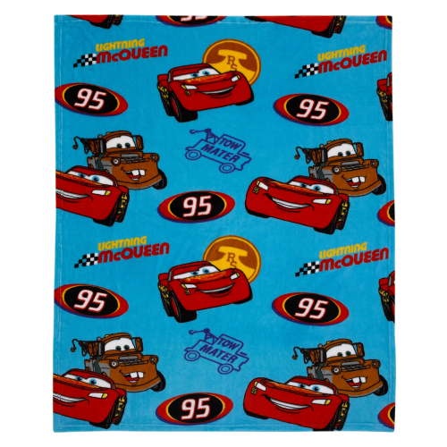 Disney Cars Radiator Springs Toddler Blanket, Blue/Red, 40x50