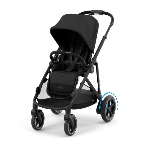 Cybex eGazelle S Electronic Assist Stroller - Black Frame / Moon Black