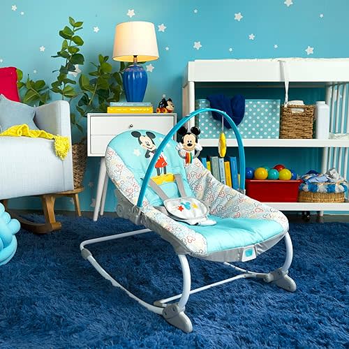 Bright Starts Disney Baby Mickey Mouse Infant to Toddler Rocker & Seat