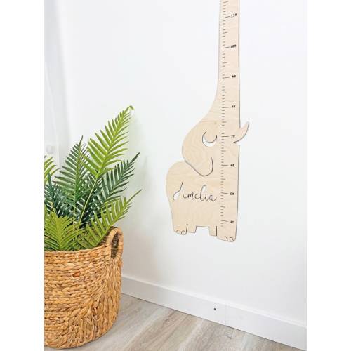 Elephant Personalized Height Ruler-growth Chart-elephant - Etsy