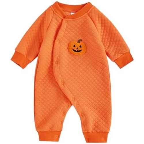 Hoanselay Baby Boy Girl Halloween/Thanksgiving Outfit Long Sleeve Romper Jumpsuit Newborn Fall Halloween/Thanksgiving Clothes