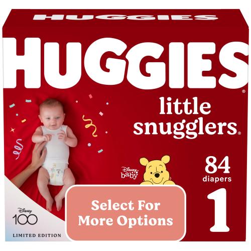 Huggies Little Snugglers Baby Diapers, Size 1, 84 Ct (Select for More Options)