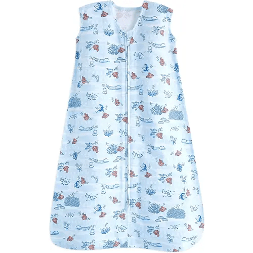 HALO SleepSack, 100% Cotton Wearable Blanket, Swaddle Transition Sleeping Bag, TOG 0.5, Nemo Tie Dye, Medium, 6-12 Months