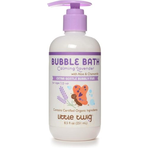 Little Twig Bubble Bath, Baby Bath Essential with Natural Plant Derived Formula, Vegan, Gluten-Free, Paraben-Free, Calming Lavender Scent, 8.5 fl. oz.
