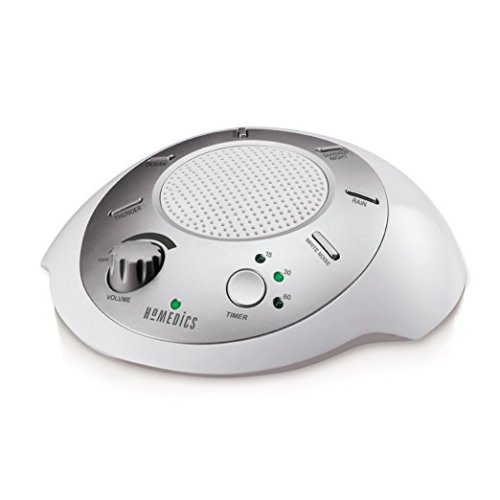 White Noise Sound Machine | Portable Sleep Therapy for Home, Office, Baby & Travel | 6 Relaxing & Soothing Nature Sounds, Battery or Adapter Charging Options,... - Silver