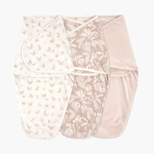 Aden + Anais Essentials Wrap Swaddles Minky (3 Pack) - Garden, 0-3 Months