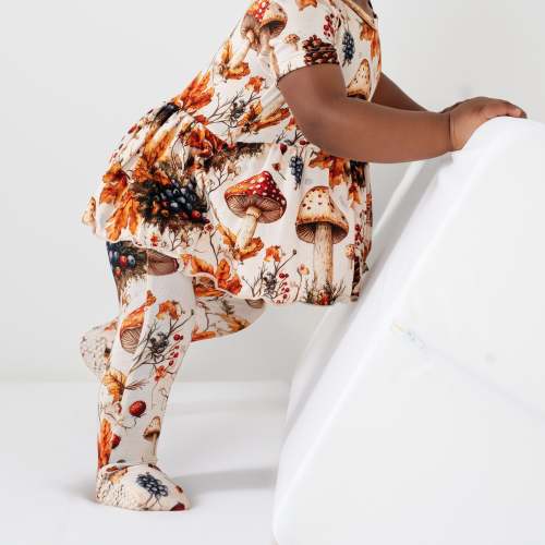 Reversible Opening Ready Set Romper® Twirl in Mushrooms