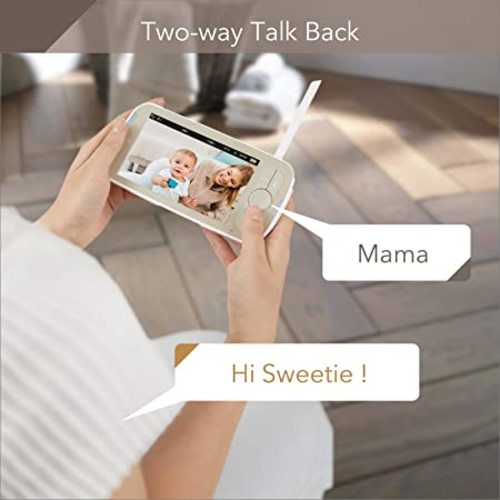 Infant Optics DXR-8 PRO Baby Monitor 720P 5" HD Display with A.N.R. (Active Noise Reduction), White