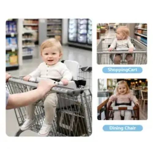 Hooetoon 2-in-1 Baby Shopping Cart & High Chair Cover - Light Weight Soft Barrier Seat Liner, Machine Washable, Clean Toddler Seat, Stops Chewing, Ideal for Grocery Runs & Restaurant Use, Baby Registry Essential, 2-In-1 Versatility, Fabric Cover - TikTok