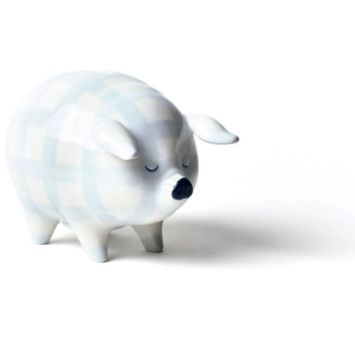 Piggy Bank, Blue Gingham - Coton Colors Accents | Maisonette