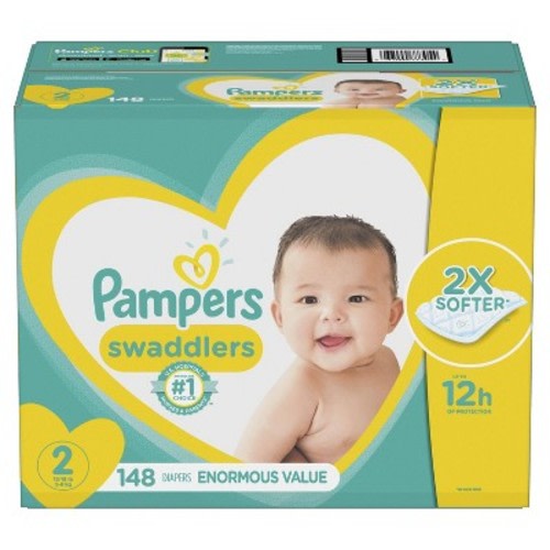 Pampers Swaddlers Disposable Diapers Enormous Pack - Size 2 (148ct )