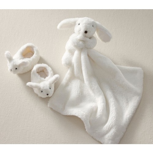 Faux Fur Bunny Newborn Thumbie & Bootie Set