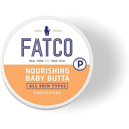 FATCO Baby Butta with Organic Tallow Balm to use as a Safe Pregnancy Moisturizer and Baby Skin Moisturizer - Unscented (4 oz)