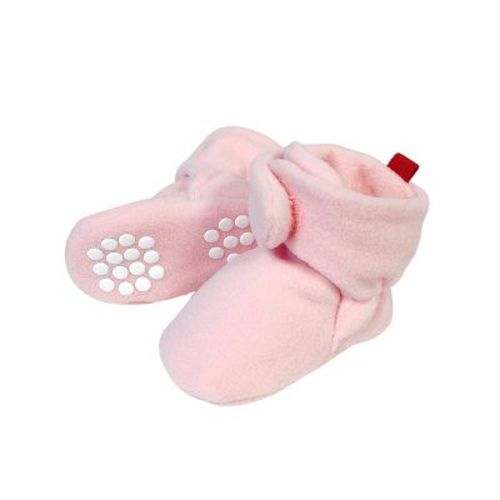 Wrapables Fleece Baby Booties with Anti-Skid Bottoms Pink 0-6 M