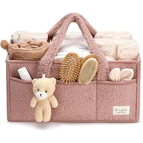 Baby Diaper Caddy Organizer for Changing Table, Baby Storage Basket for Diapers and Baby Wipes, Baby Shower, Car Caddy Organizer, Nursery Diaper Organizer, Portable Diaper Storage (Pink): Baskets & Liners: Amazon.com.au