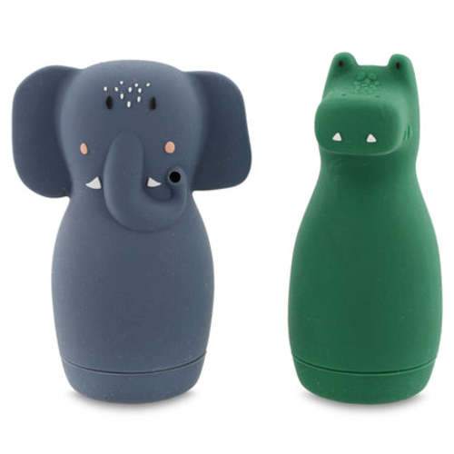 Trixie Bath Toy Squeezy Animals - Mrs. Elephant & Mr Crocodile – Scandiborn