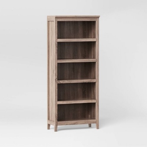 72" Carson 5 Shelf Bookcase - Threshold™, Color: Rustic - Out of Stock