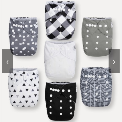 Nora’s Nursery Cloth Diapers- Black & White Geometric