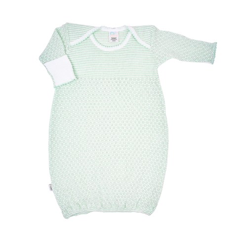 Paty Knit Long Sleeve Gown, No Bow