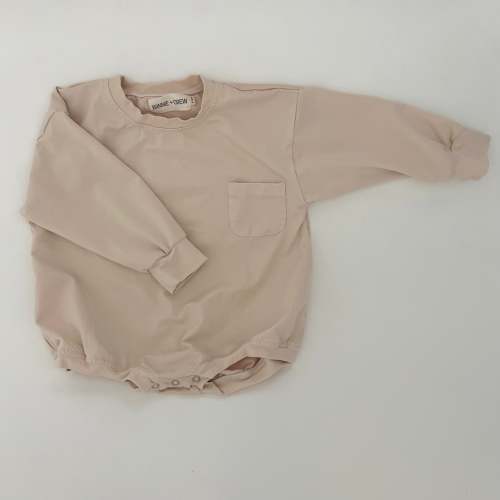 Harley Pocket Romper in Beige – Winnie + Crew