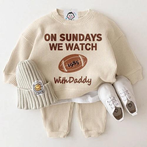 ON SUNDAYS WE WATCH 2-Piece Baby Toddler Helmet Sets