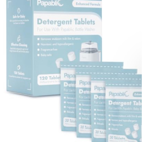 Papablic Official Detergent Deepclean Tablet for Papablic Baby Bottle Washer, 120 Count
