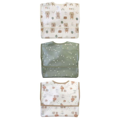 Neat Solutions Unisex 3 Pack Stay-Dry Canvas Infant Bib