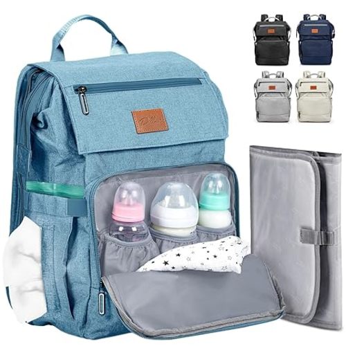 PILLANI Baby Diaper Bag Backpack - Baby Bag for Boys & Girls - Diaper Backpack - Large Travel Diaper Bags with Changing Pad - Baby Registry Search & Baby Shower Gifts - Newborn Essentials Must Haves