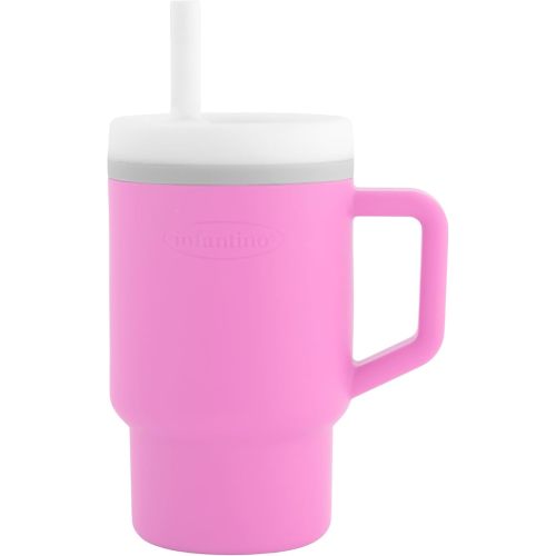 Infantino My 1st Tumbler 9 Oz Silicone Sippy Cup, Cotton Candy