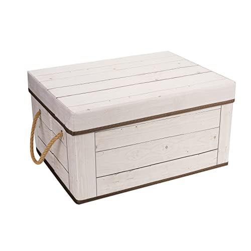 Livememory Memory Box for Keepsake, Decorative Storage Box with Lids and Handles - L15.7 x W11.8 x H7.9 In (Not Made of Wood)