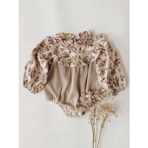 Harriet Ribbed Floral Romper