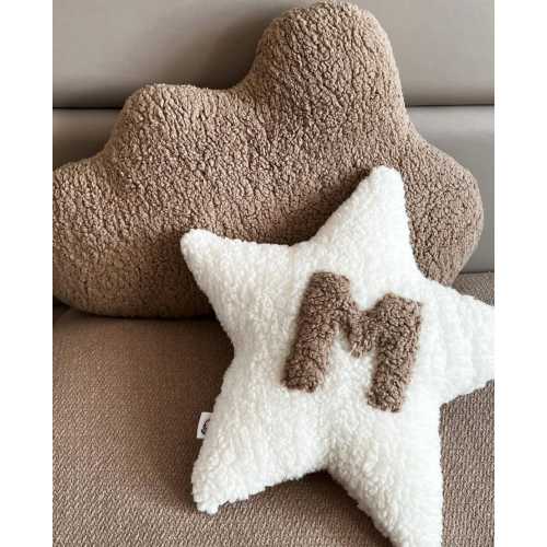 Monogram teddy letter pillow, nursery fabric letters, kissen baby, monogram pillows, monogram throw pillow, custom name pillow