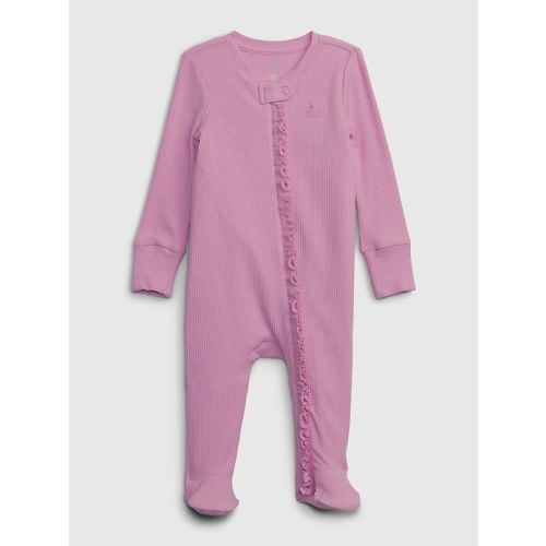 Baby First Favorites TinyRib Footed One-Piece in sugar pink, size: 3-6 M