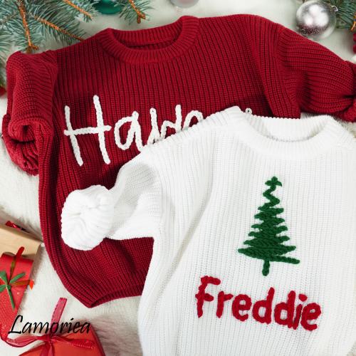 Personalized Kids Christmas Tree Sweater, Toddler Holiday Sweater, Winter Sweater, Baby Christmas Tree Sweater, Baby Sweater, Baby Christmas