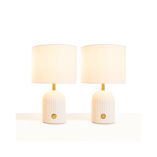 2 Pack Rowie Touch Lamps - White - One Size