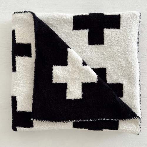 PhufyBliss™ Blanket, Black/White Cross
