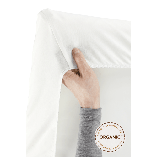 Fitted Sheet for Travel Crib Light/Easy Go: White - Organic cotton
