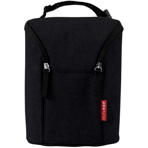 Skip Hop Baby Breastmilk Cooler Insulated Bottle Bag, Grab & Go, Black