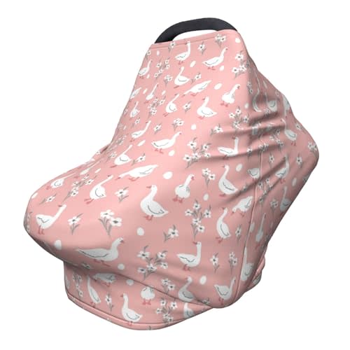 Goose Cute Baby Car Seat Canopy Cover Baby Stuff, Nursing Breastfeeding Covers Infant Carseat Cover for Boys and Girls Newborn Shower Gifts