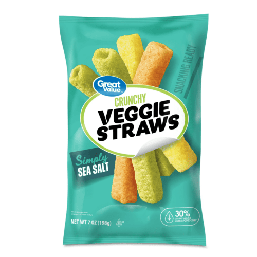 Great Value Sea Salt Veggie Straws, 7 oz Bag